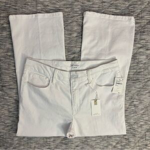 Good American Good Legs Cropped Mini Bootcut Jeans In White Sz 14/32 NWT -